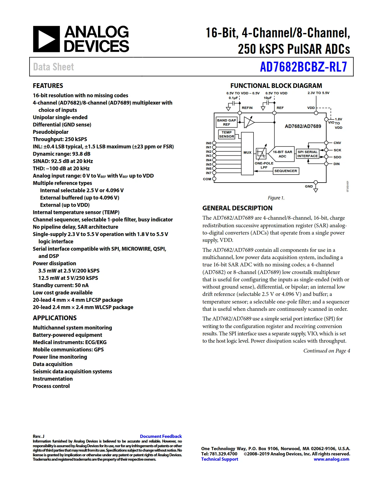 AD7682BCBZ-RL7 DataSheet