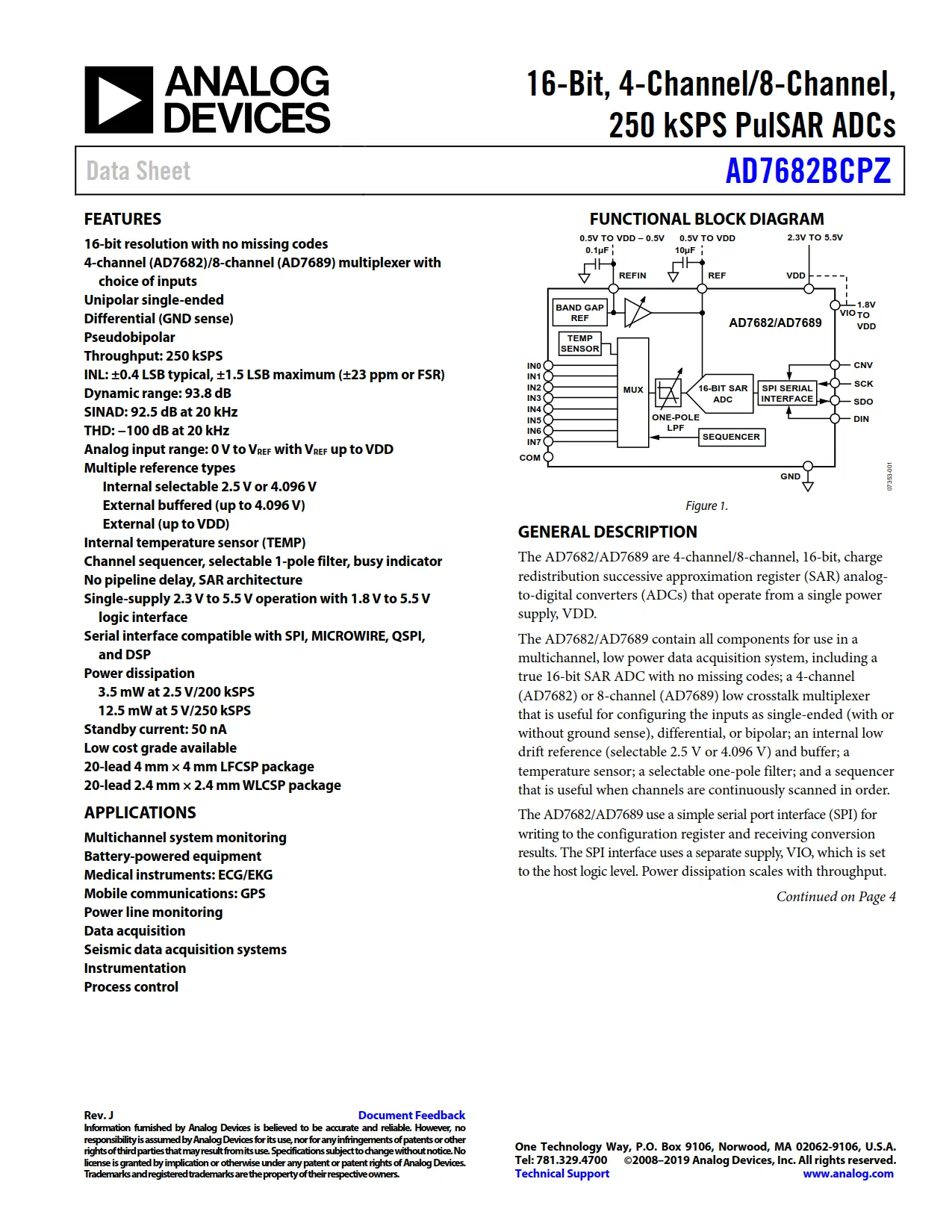 AD7682BCPZ DataSheet