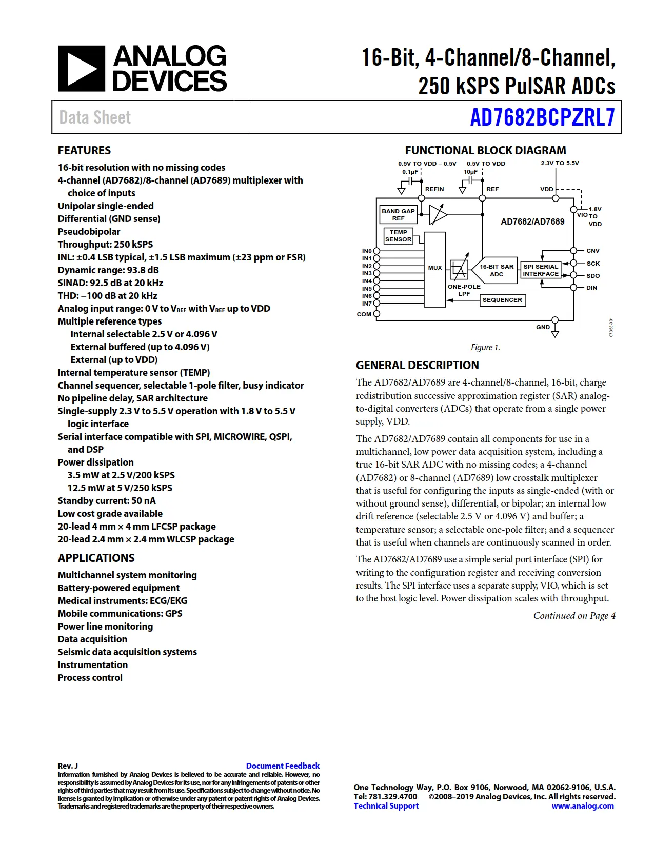 AD7682BCPZRL7 DataSheet