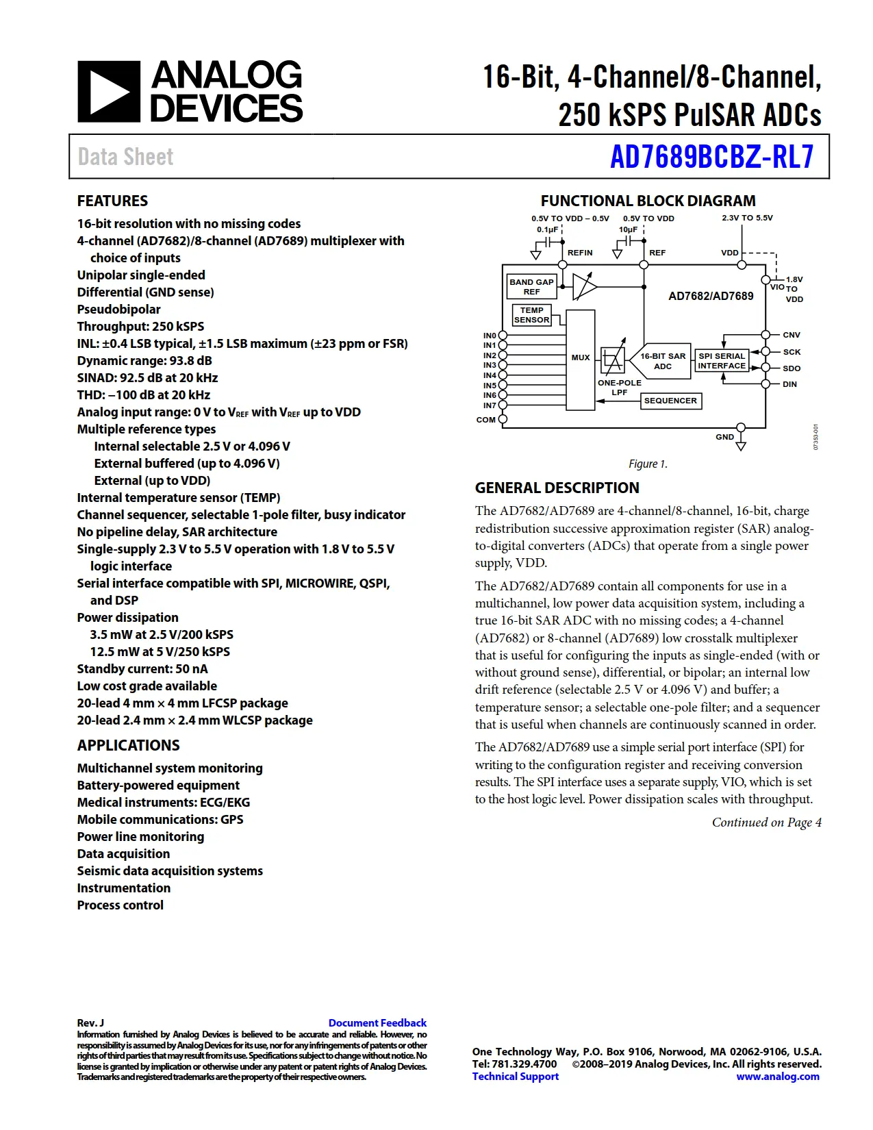 AD7689BCBZ-RL7 DataSheet