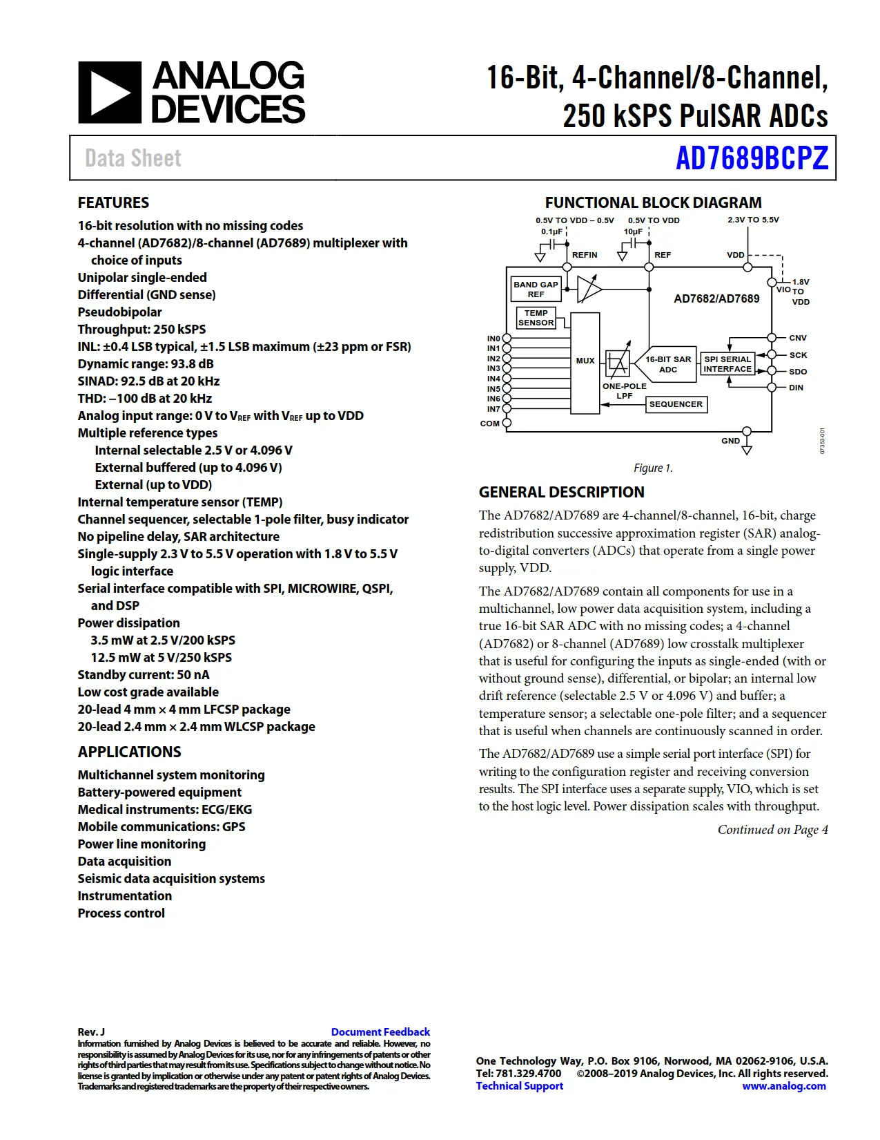 AD7689BCPZ DataSheet