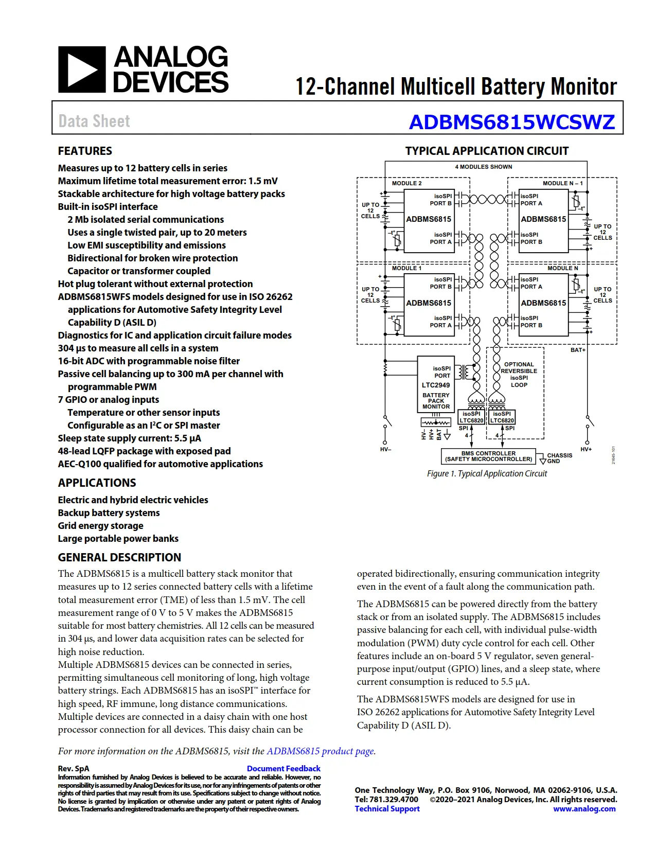 ADBMS6815WCSWZ DataSheet