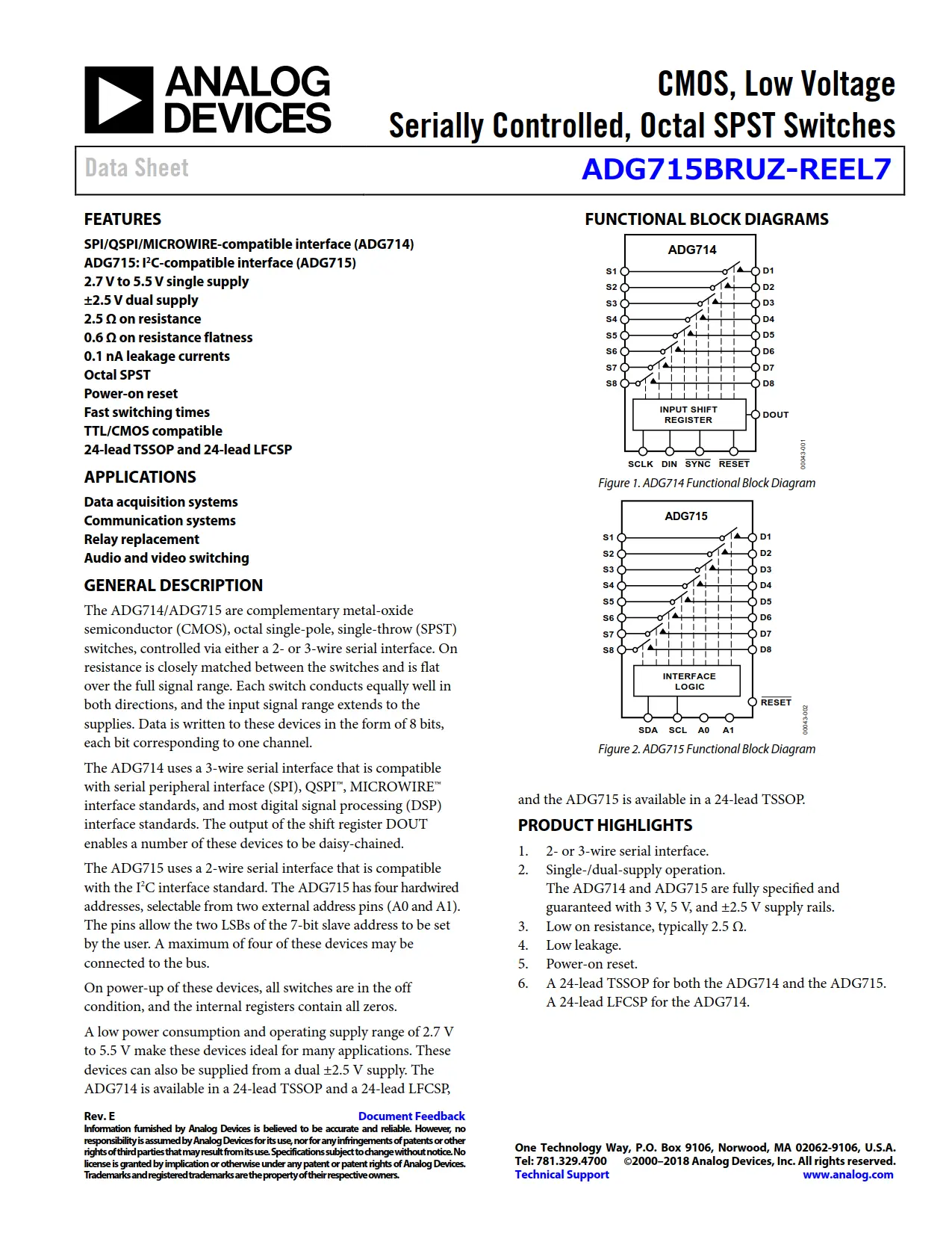 ADG715BRUZ-REEL7 DataSheet