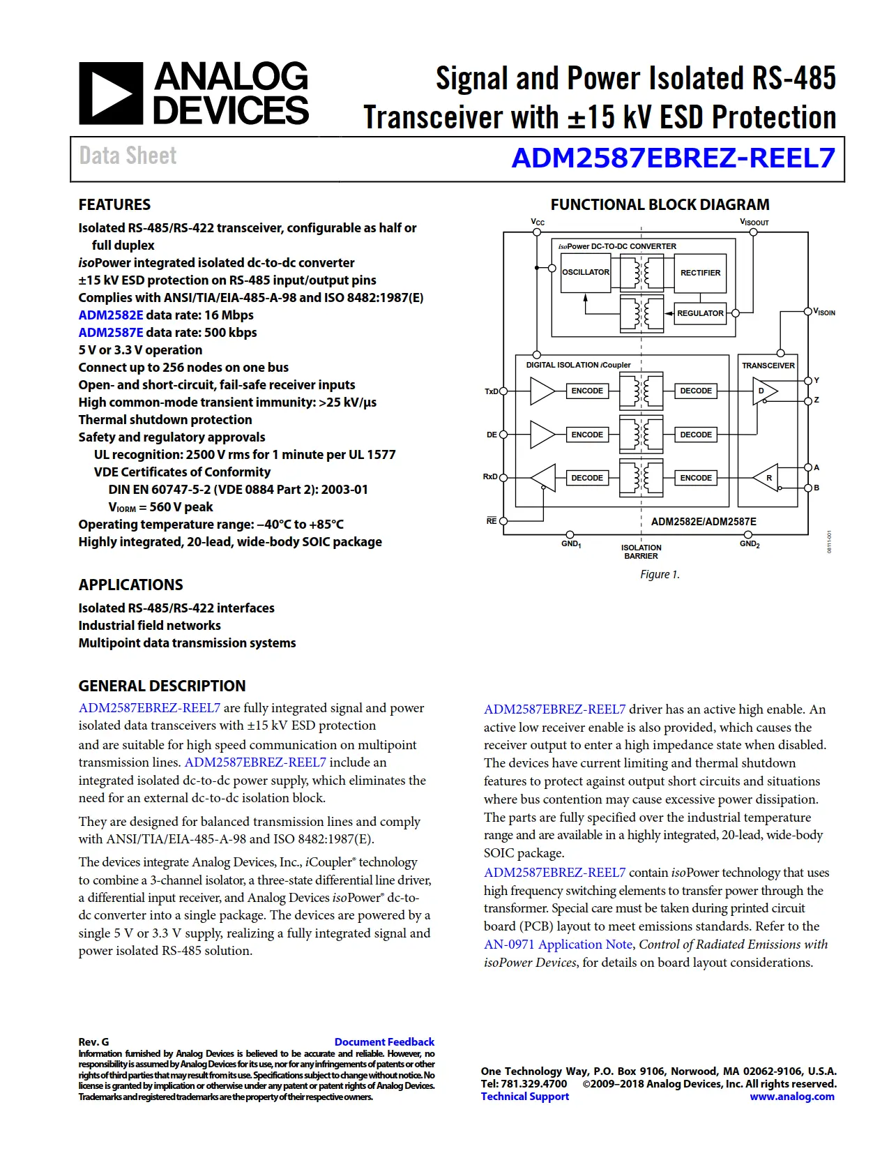 ADM2587EBRWZ-REEL7 DataSheet