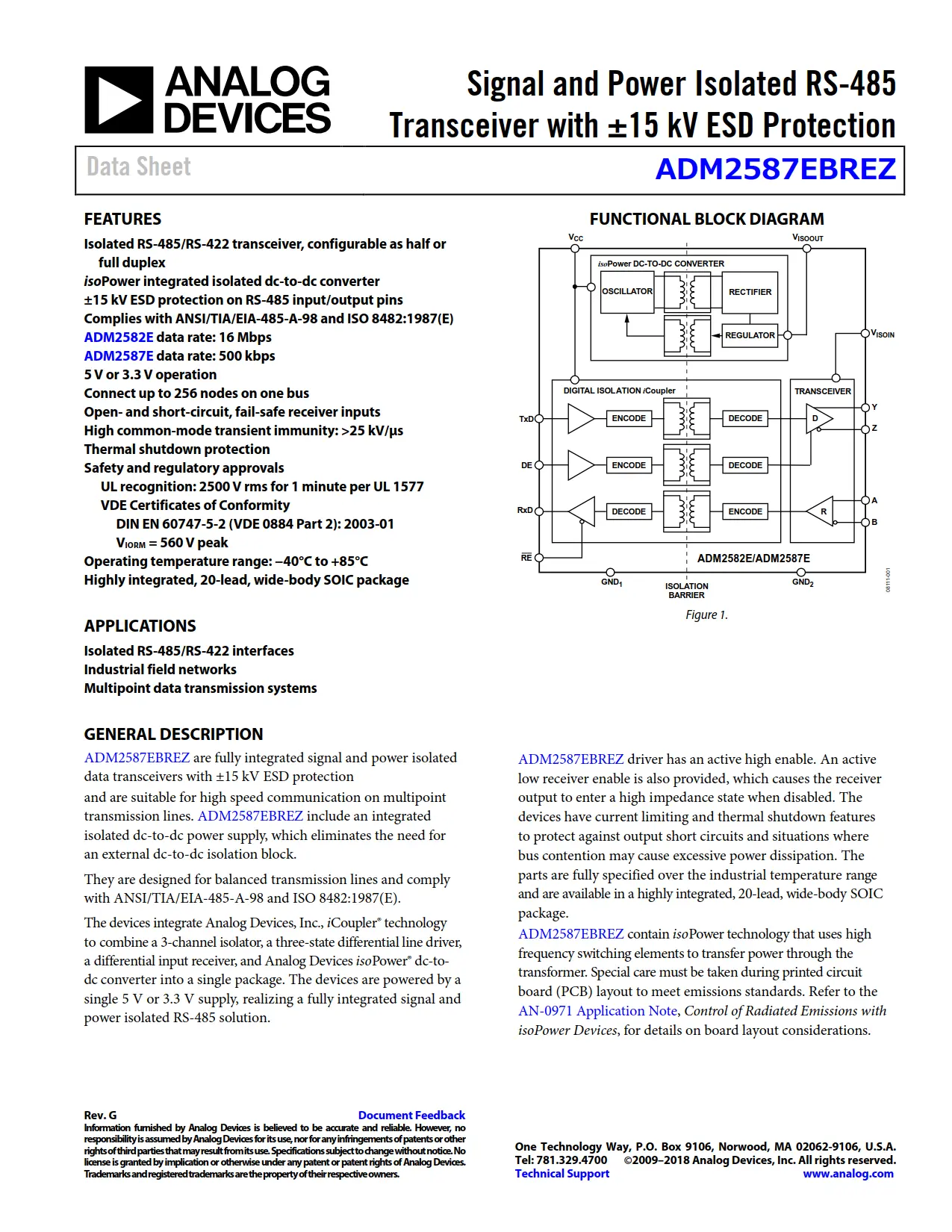 ADM2587EBRWZ DataSheet