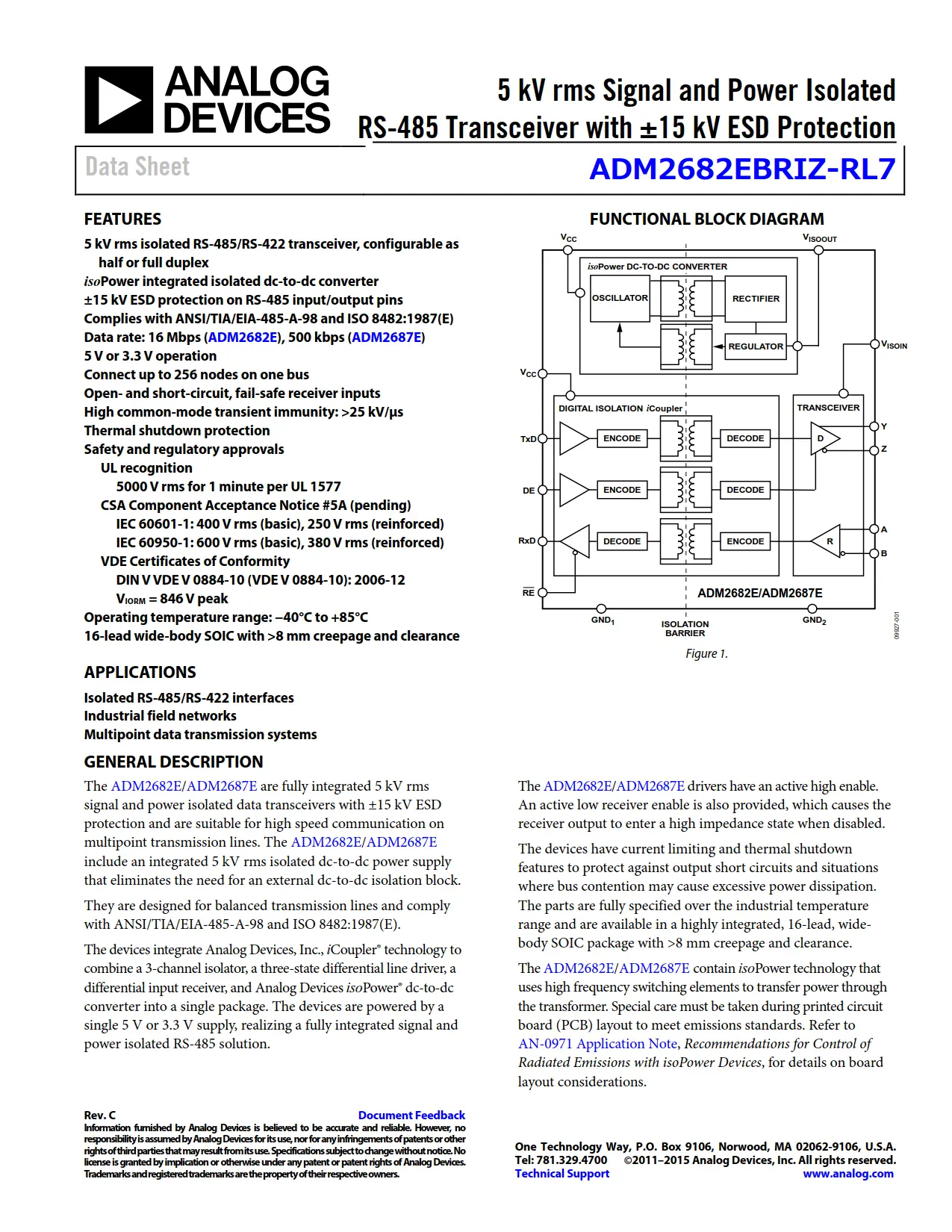 ADM2682EBRIZ-RL7 DataSheet