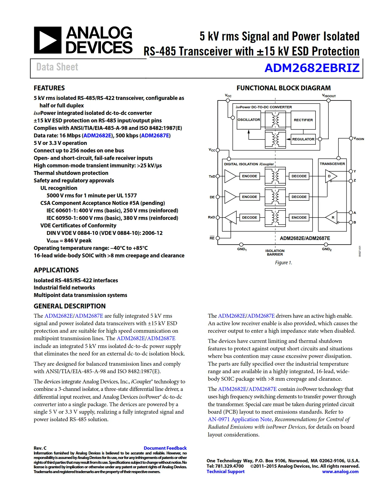 ADM2682EBRIZ DataSheet