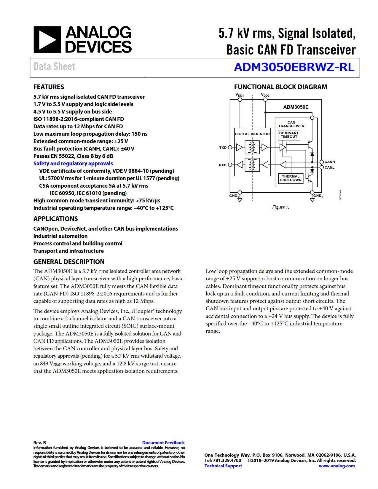 ADM3050EBRWZ-RL DataSheet