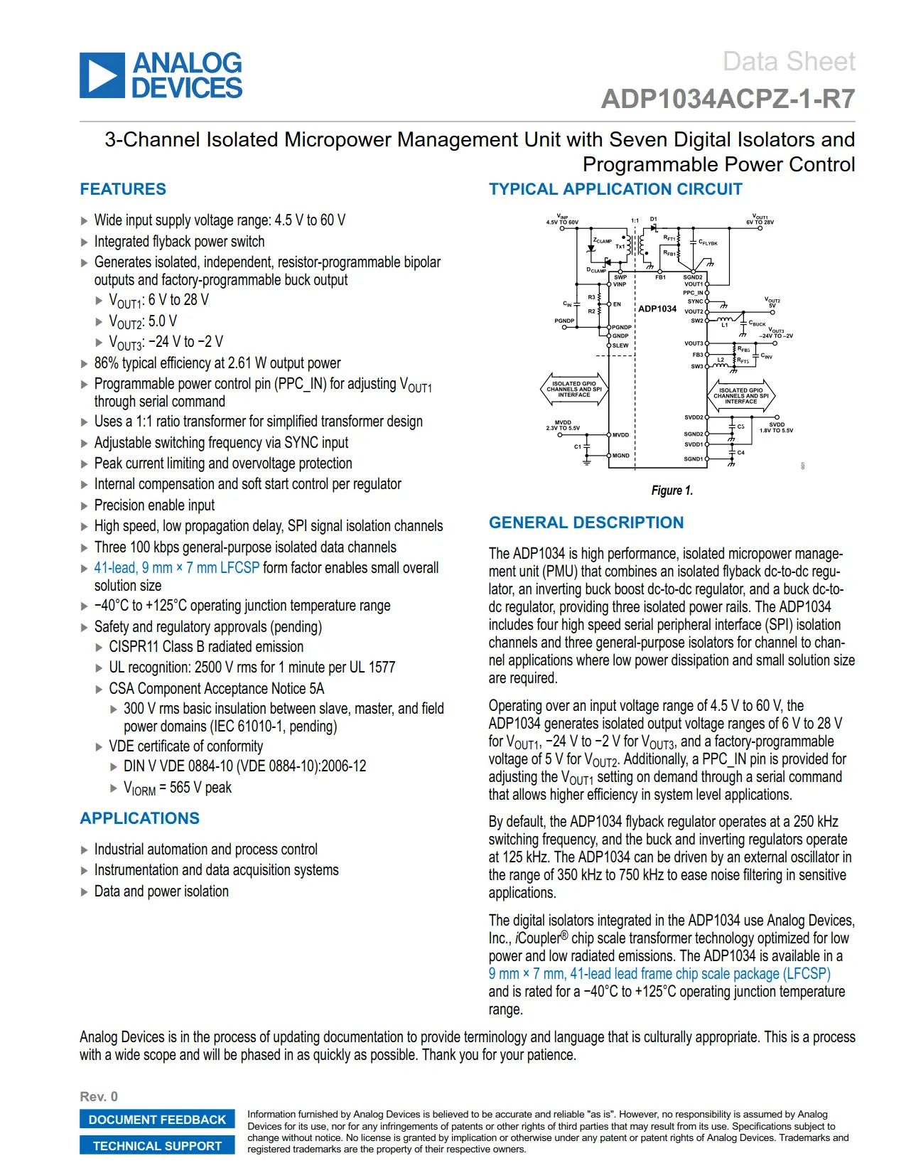 ADP1034ACPZ-1-R7 DataSheet