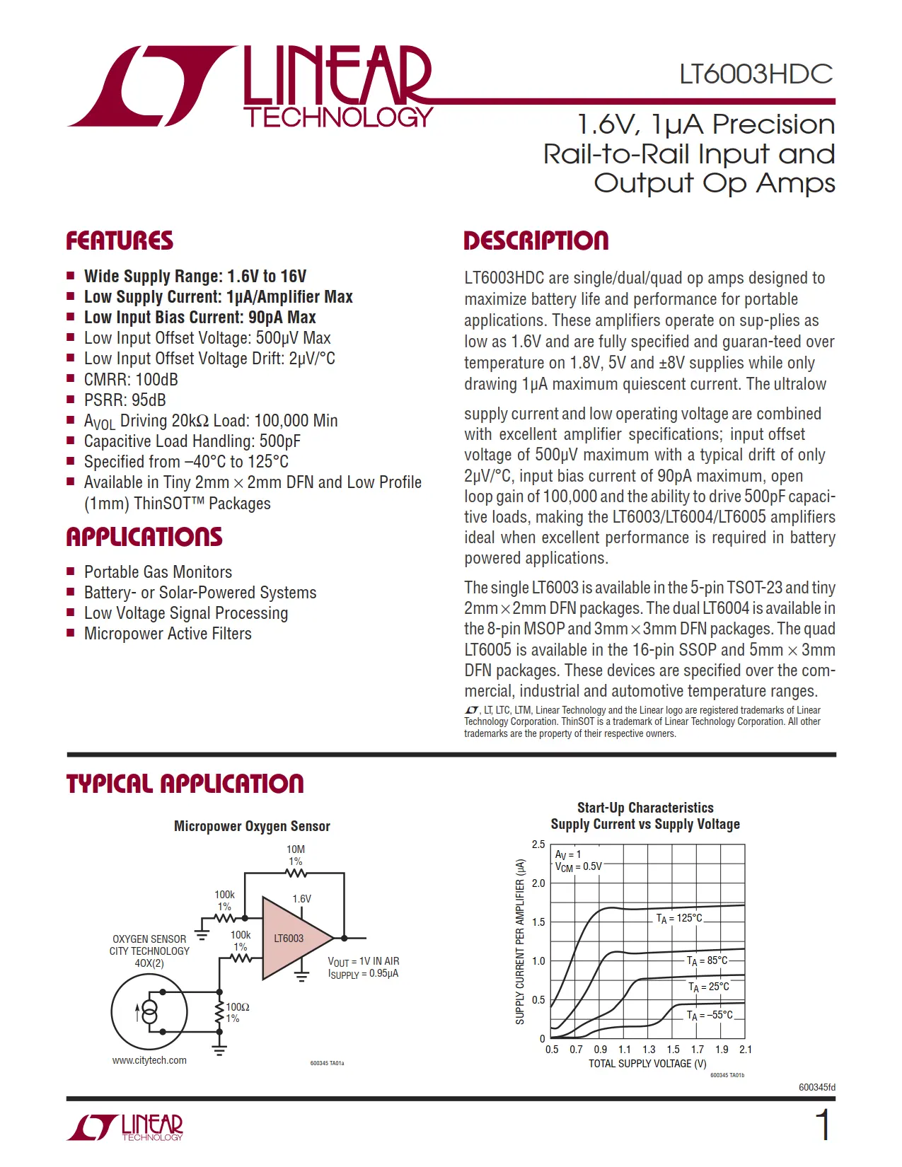 LT6003HDC DataSheet