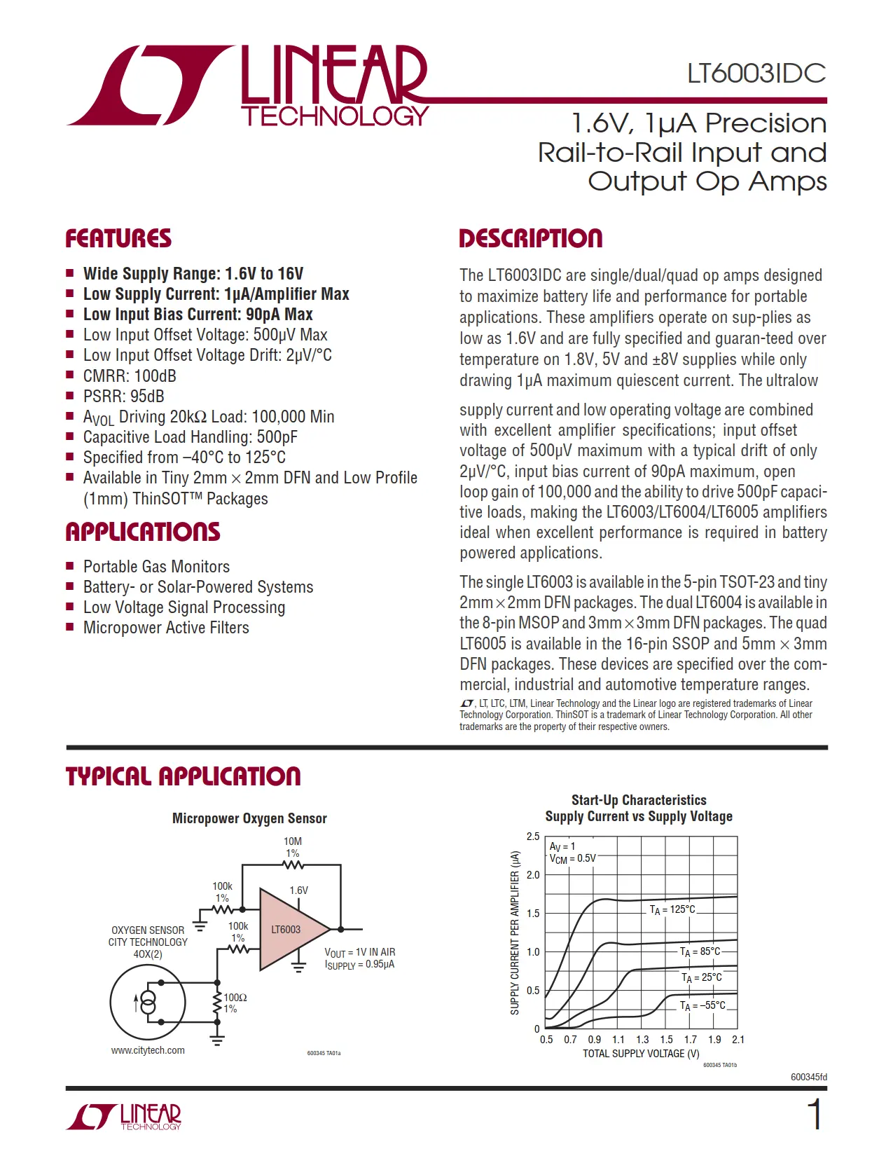 LT6003IDC DataSheet