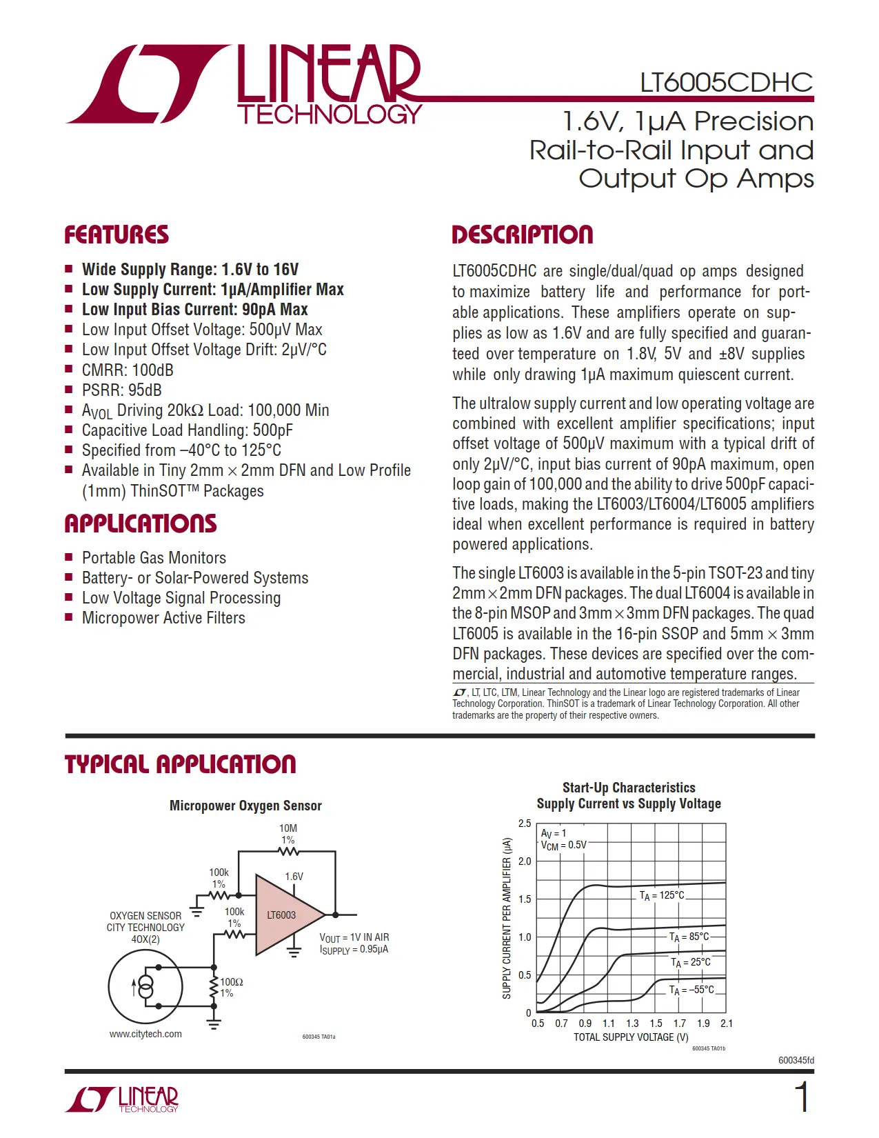 LT6005CDHC DataSheet