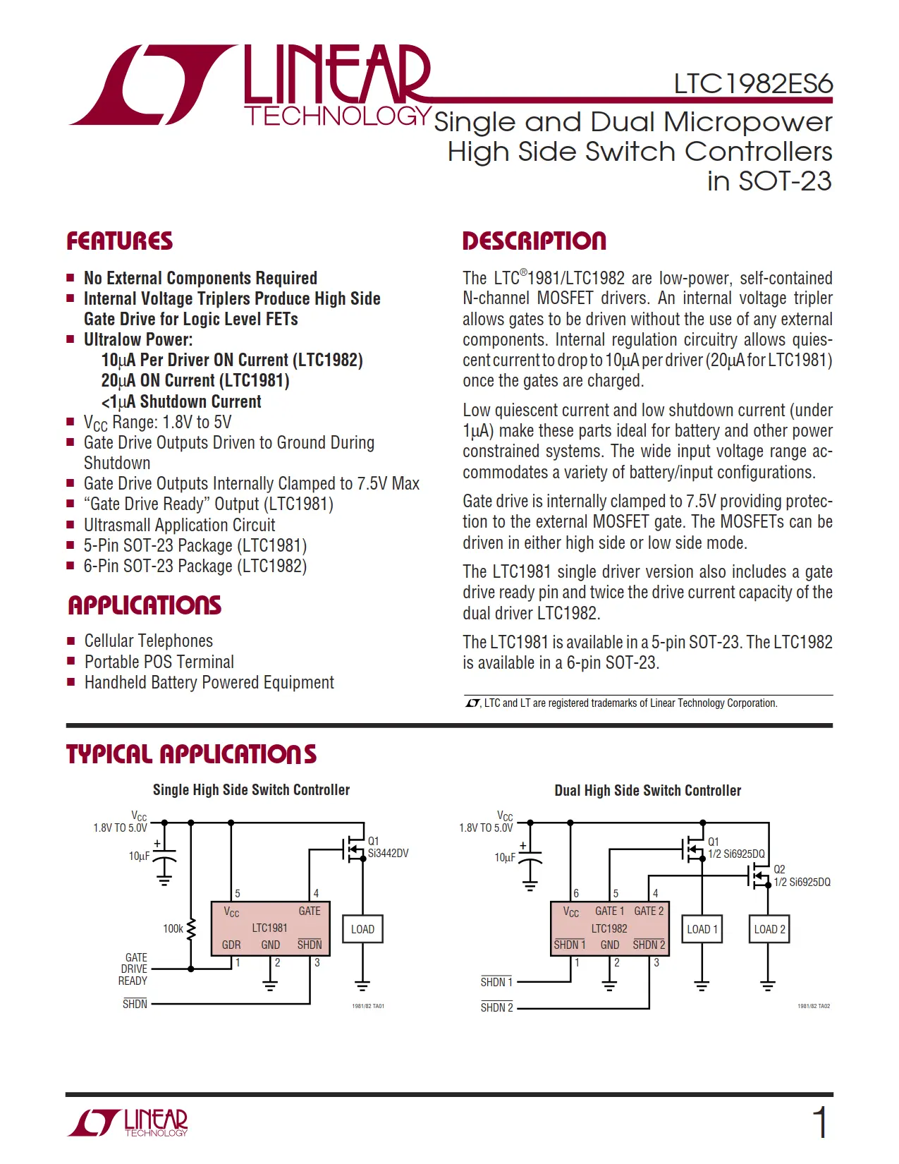 LTC1982ES6 DataSheet