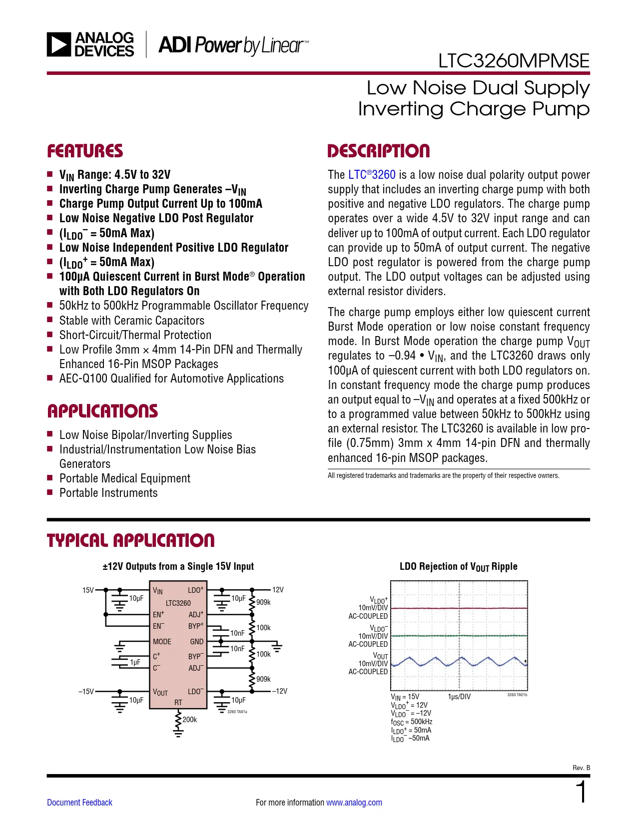 LTC3260MPMSE DataSheet