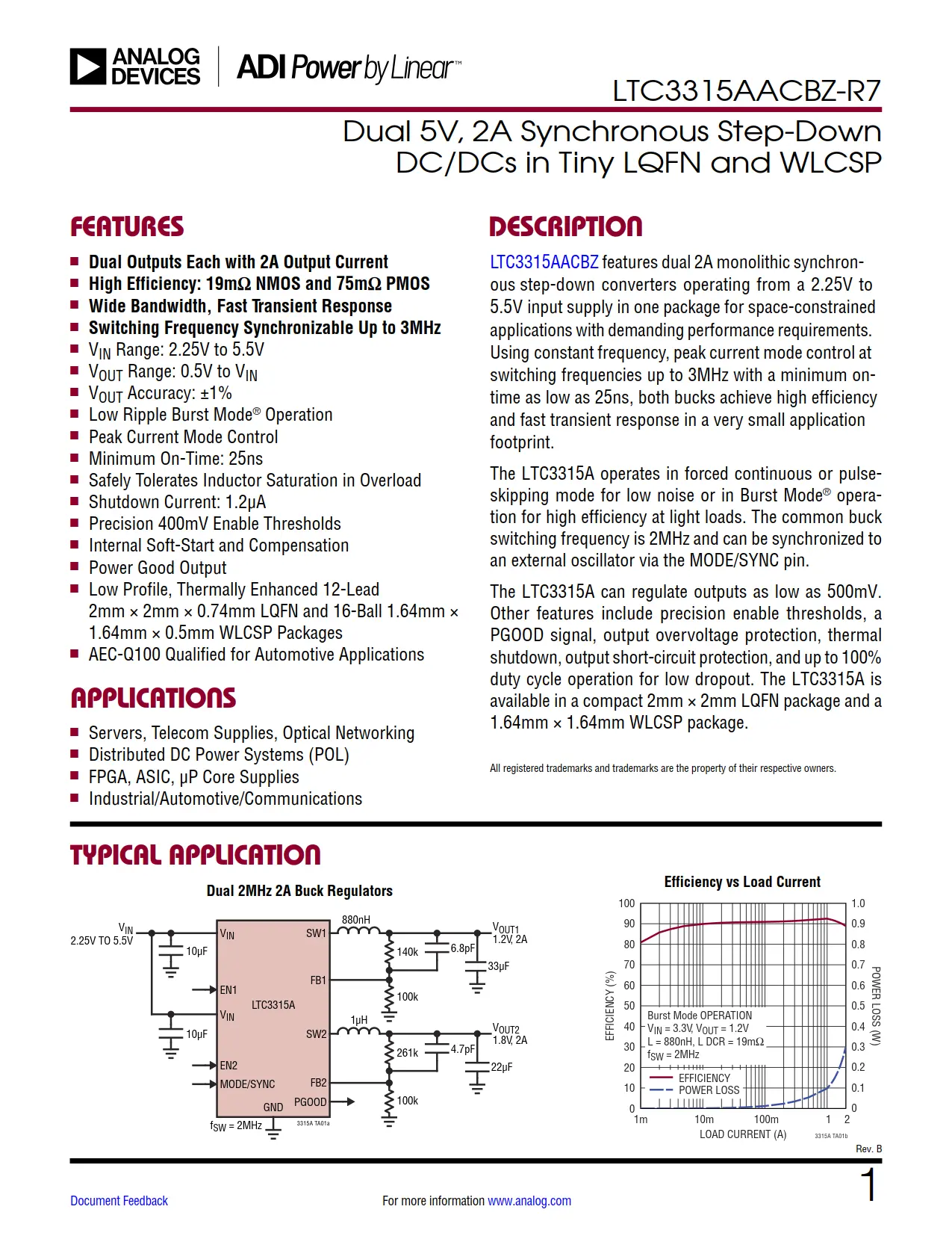 LTC3315AACBZ-R7 DataSheet