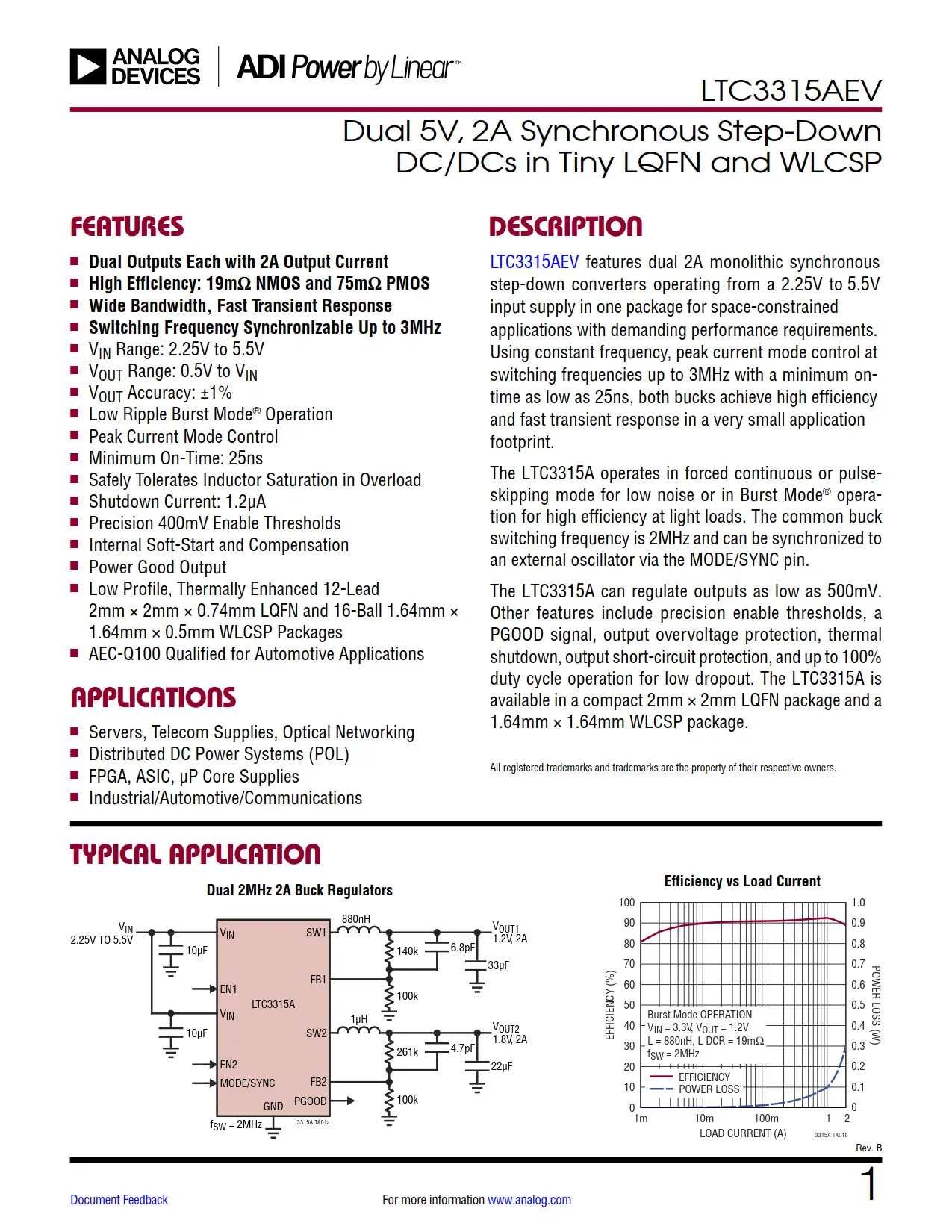 LTC3315AEV DataSheet