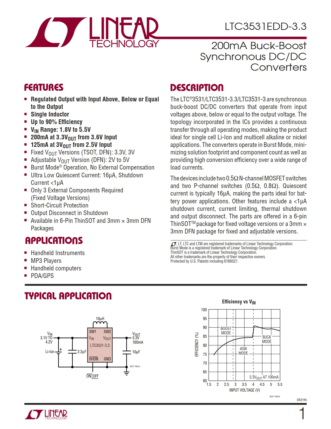 LTC3531EDD-3.3 DataSheet