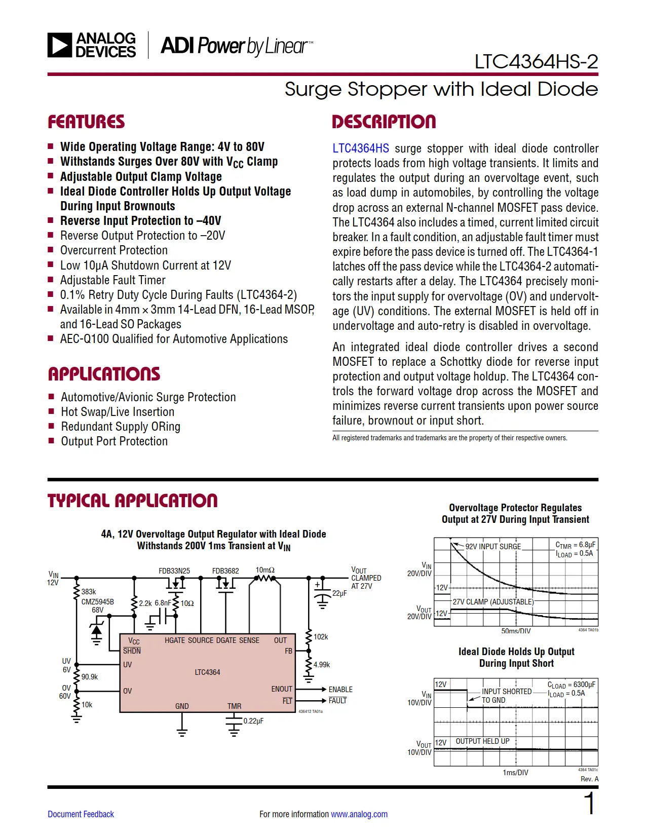 LTC4364HS-2 DataSheet