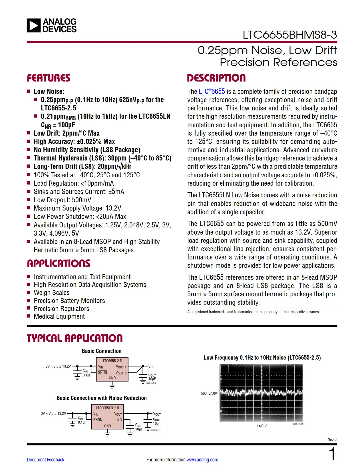 LTC6655BHMS8-3 DataSheet