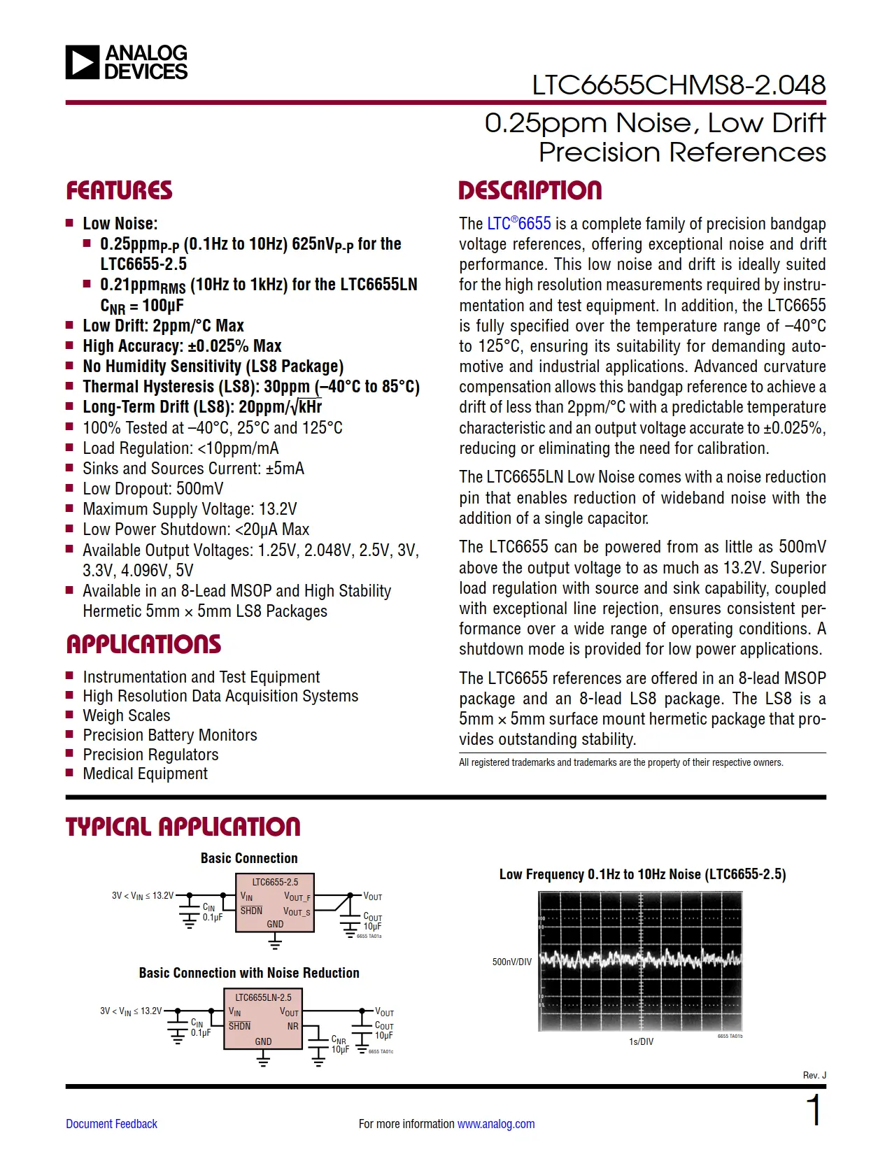 LTC6655CHMS8-2.048 DataSheet