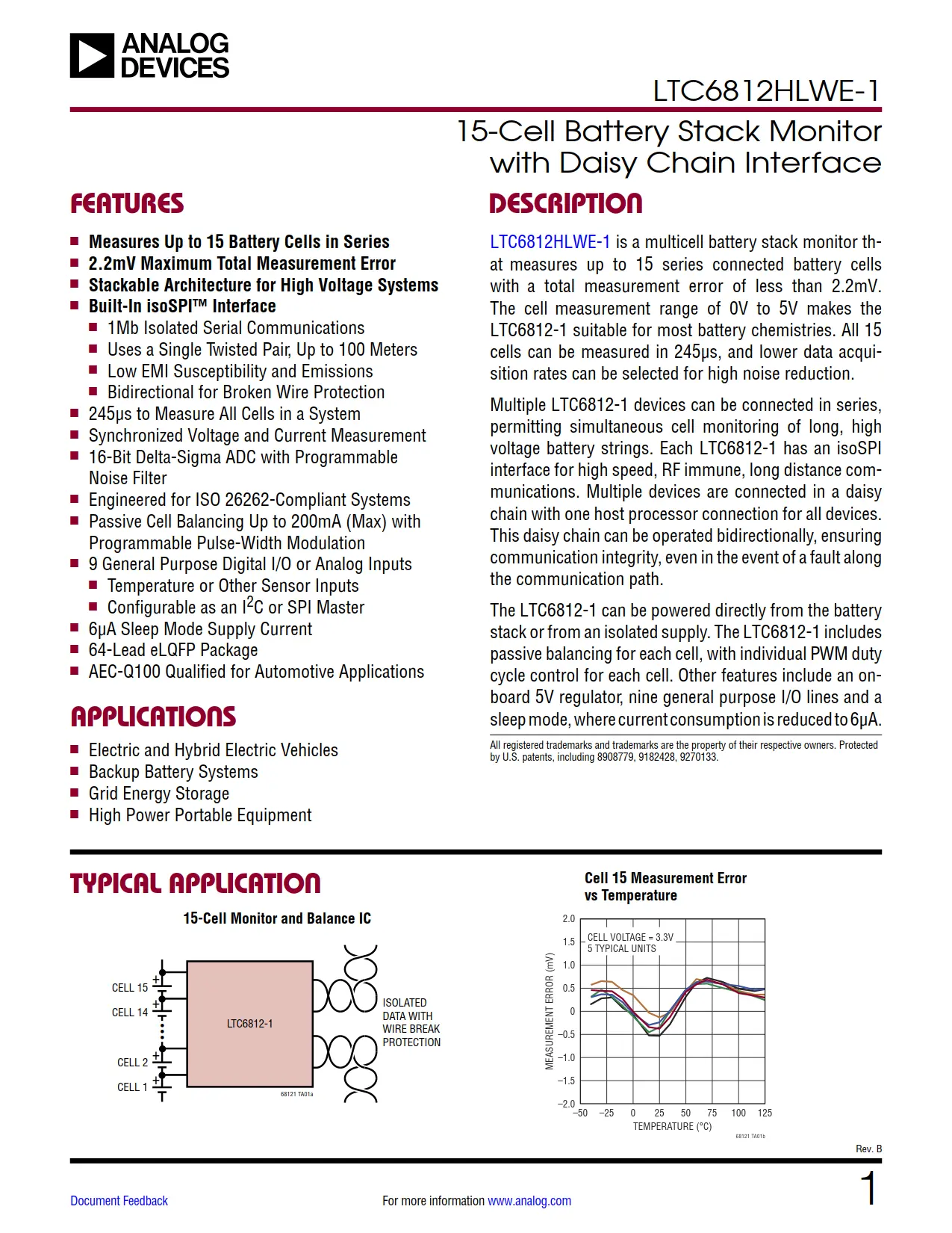 LTC6812HLWE-1 DataSheet